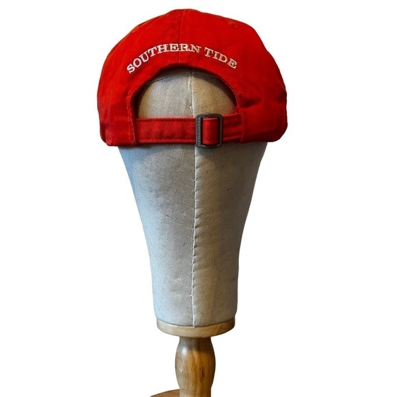 Southern Tide Skipjack Fish Logo Baseball Cap Hat Orange Cotton One Size - Picture 3 of 5